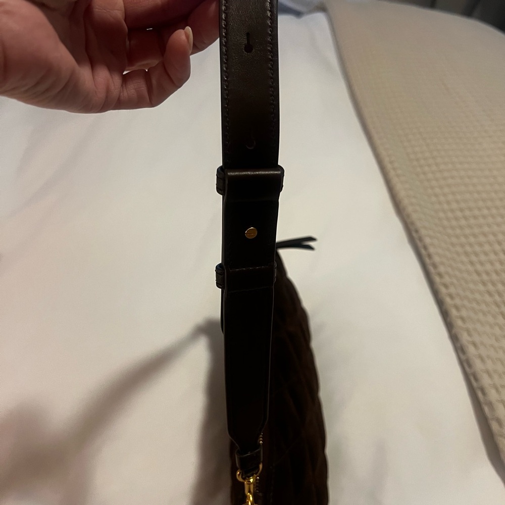 Tory Burch WILLA brown suede shoulder bag - Picture 11 of 13